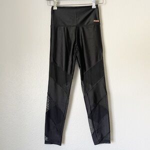 PINK Victoria’s Secret Black Mesh Leggings XS